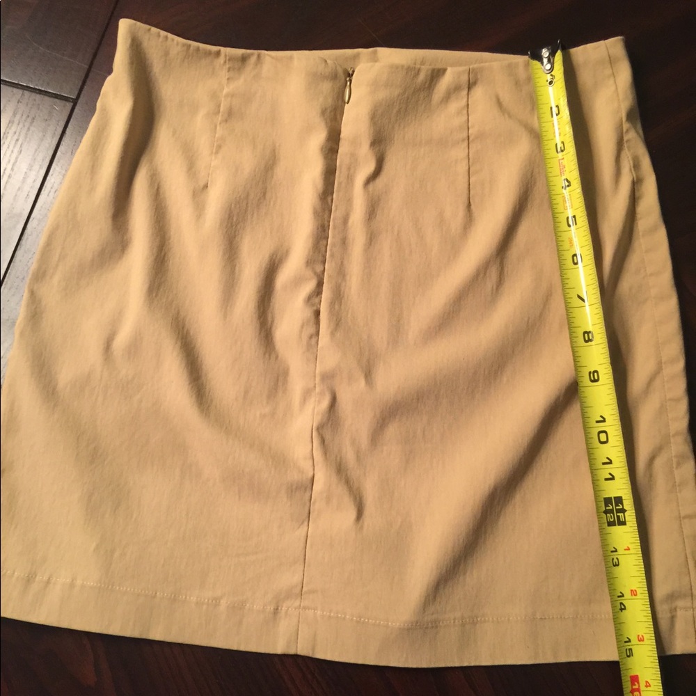 3/$21Stretchy tan hiphugging A-line skirt dress